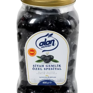 Alan Zeytin Gemlik Siyah Zeytin 201-230 XL Pet 900 Gr