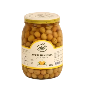 Alan Zeytin Ayvalık Kırma Yeşil Zeytin 291-350 S Cam Kavanoz 900 Gr