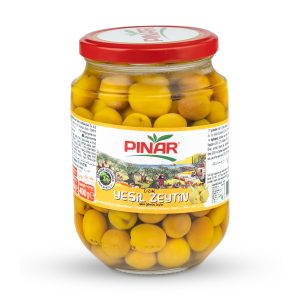 Güngör Zeytin Pınar Çizik Yeşil Zeytin Gemlik Cam 680 Gr