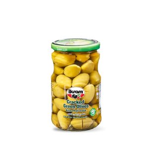 İkram Zeytin Yeşil Zeytin Kırma 400 Gr Cam