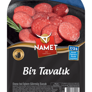 Namet 7/24 Bir Tavalık Dilimli Dana Isıl İşlem Görmüş Sucuk